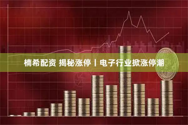 楠希配资 揭秘涨停丨电子行业掀涨停潮