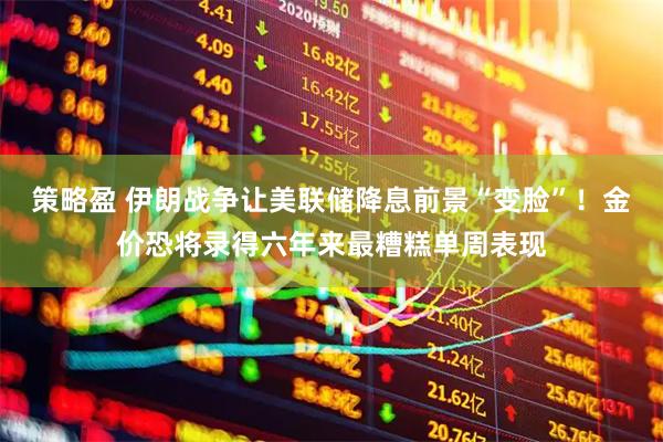 策略盈 伊朗战争让美联储降息前景“变脸”！金价恐将录得六年来最糟糕单周表现