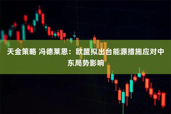 天金策略 冯德莱恩：欧盟拟出台能源措施应对中东局势影响