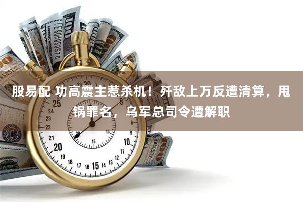 股易配 功高震主惹杀机！歼敌上万反遭清算，甩锅罪名，乌军总司令遭解职